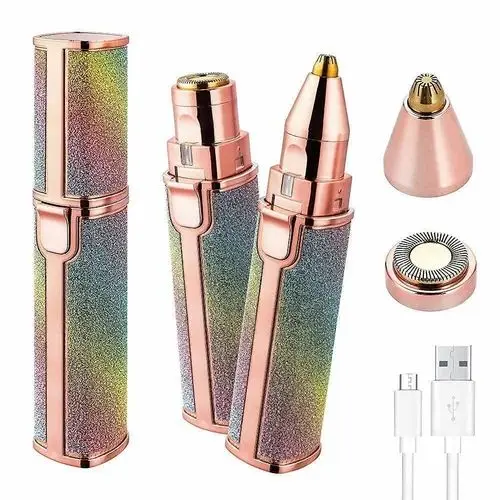 2-in-1 Electric Eyebrow Trimmer USB Charging Eye Brow Epilator Mini Shaver Eyebrow Thread